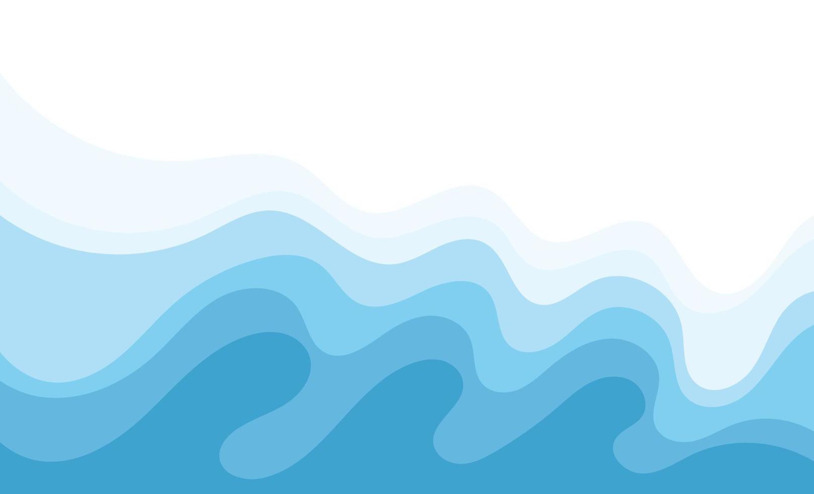 Abstract Water wave vector illustration design background