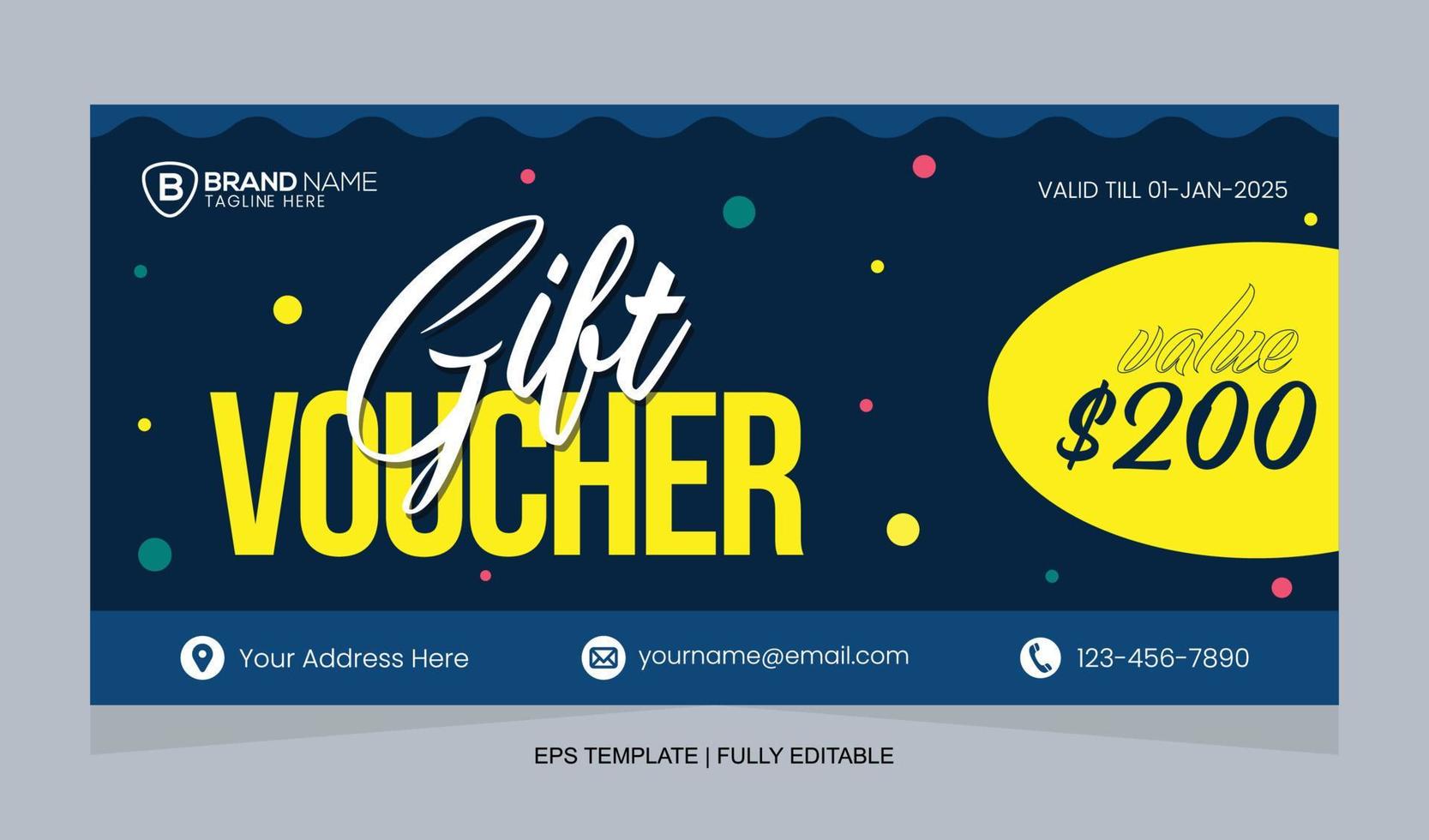 Vector Gift Voucher Design Template