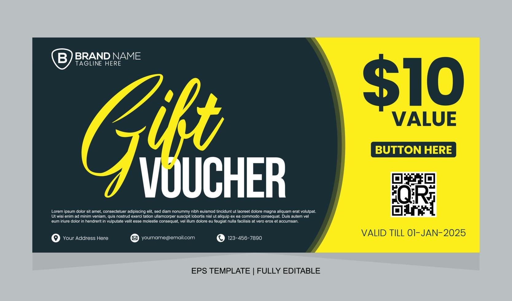 Vector Gift Voucher Design Template