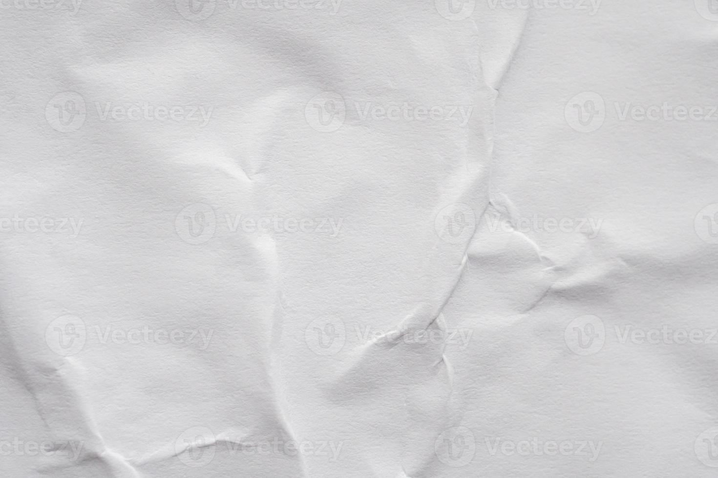 Blank white crumpled and creased paper poster texture background photo