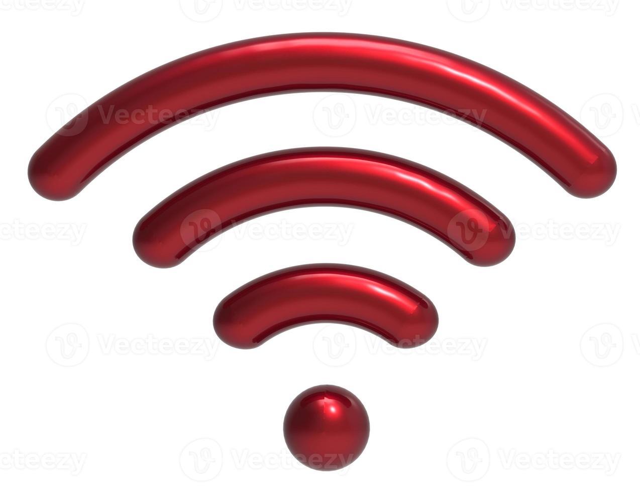 Wifi icon isolated on white background. 3D rendering. photo