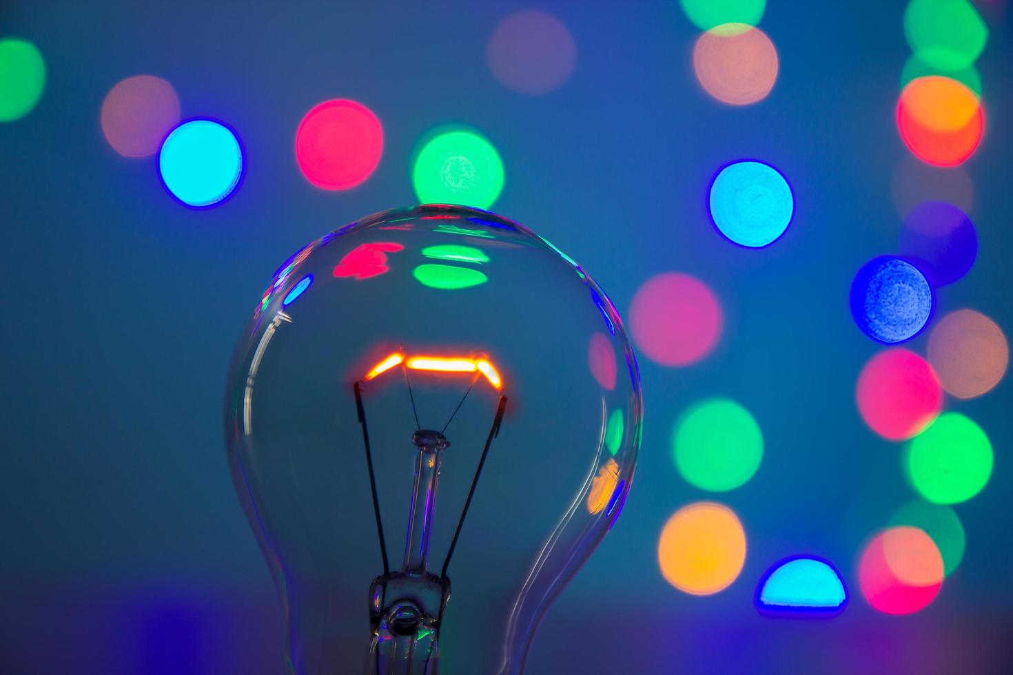 light bulb in bokeh photo