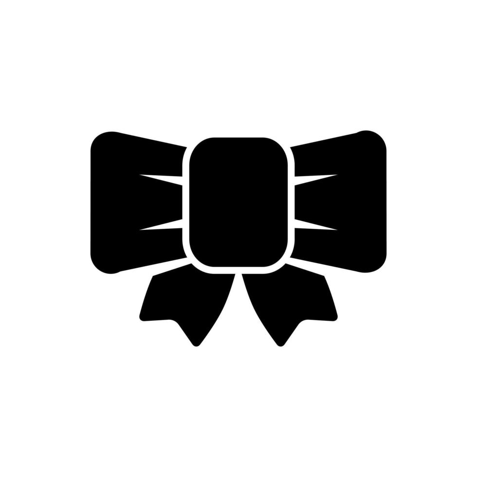 black and white bow tie icon on isolated background vector