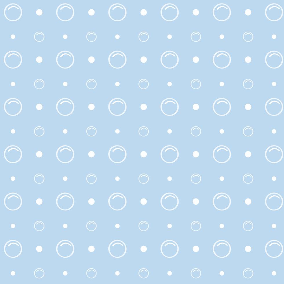 pattern with bubbles and dots on blue background vector