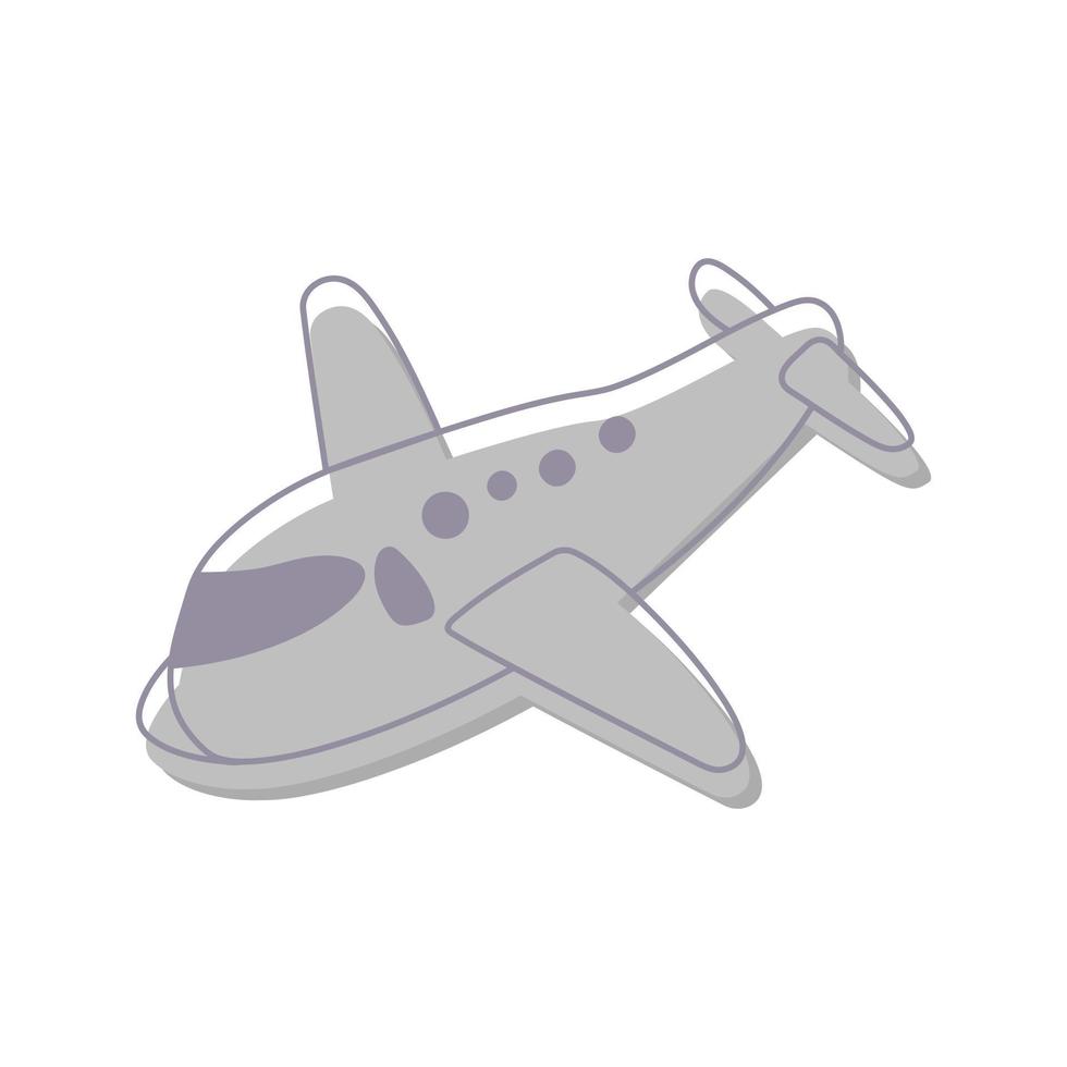airplane silhouette on white background vector