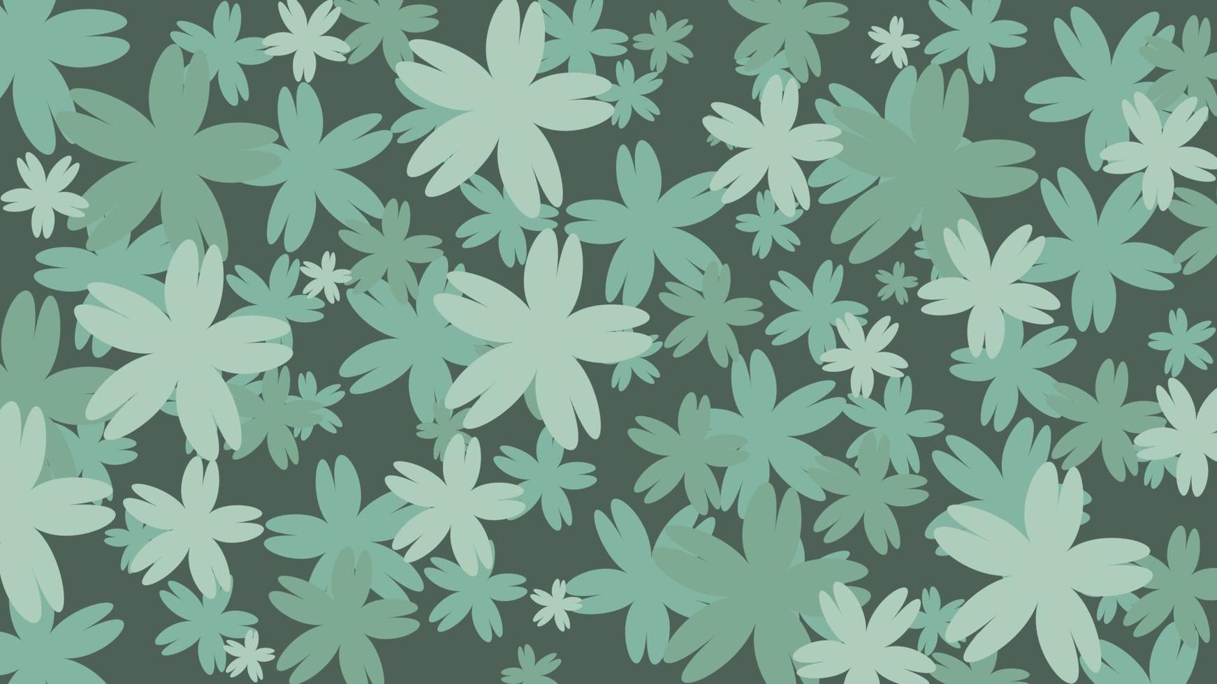 isolated Vector floral  pattern on a dark green background