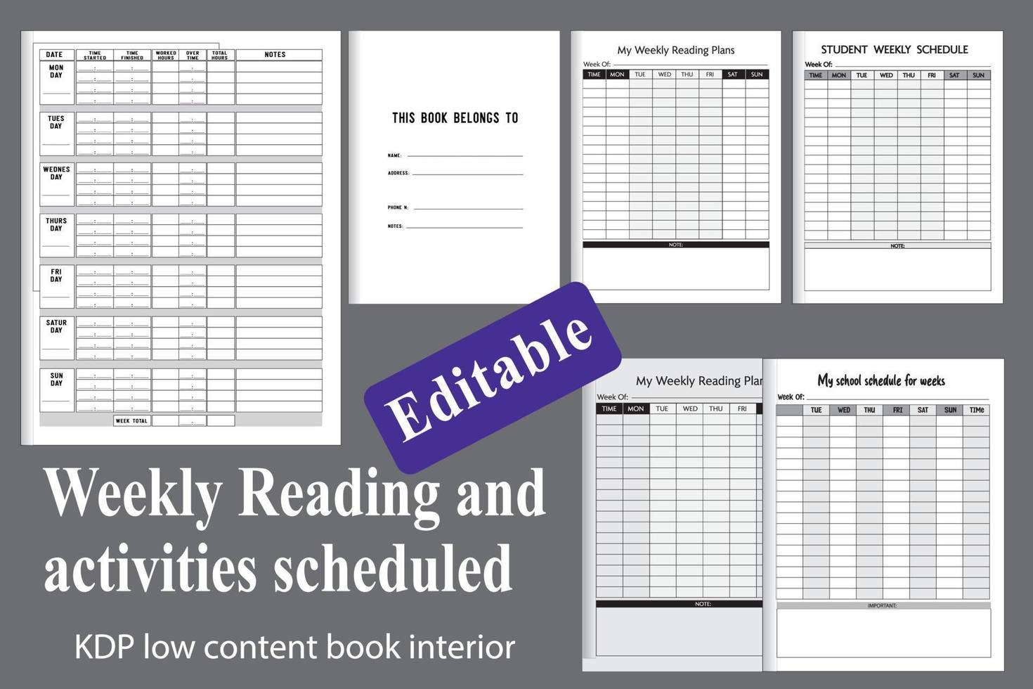 Weekly Reading and activities scheduled. The Weekly Reading schedule