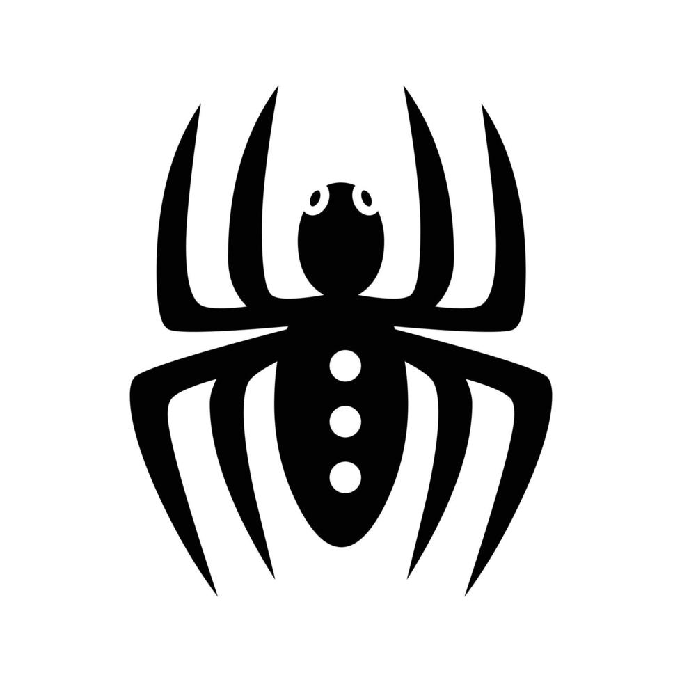 Silhouette spider flat design vector
