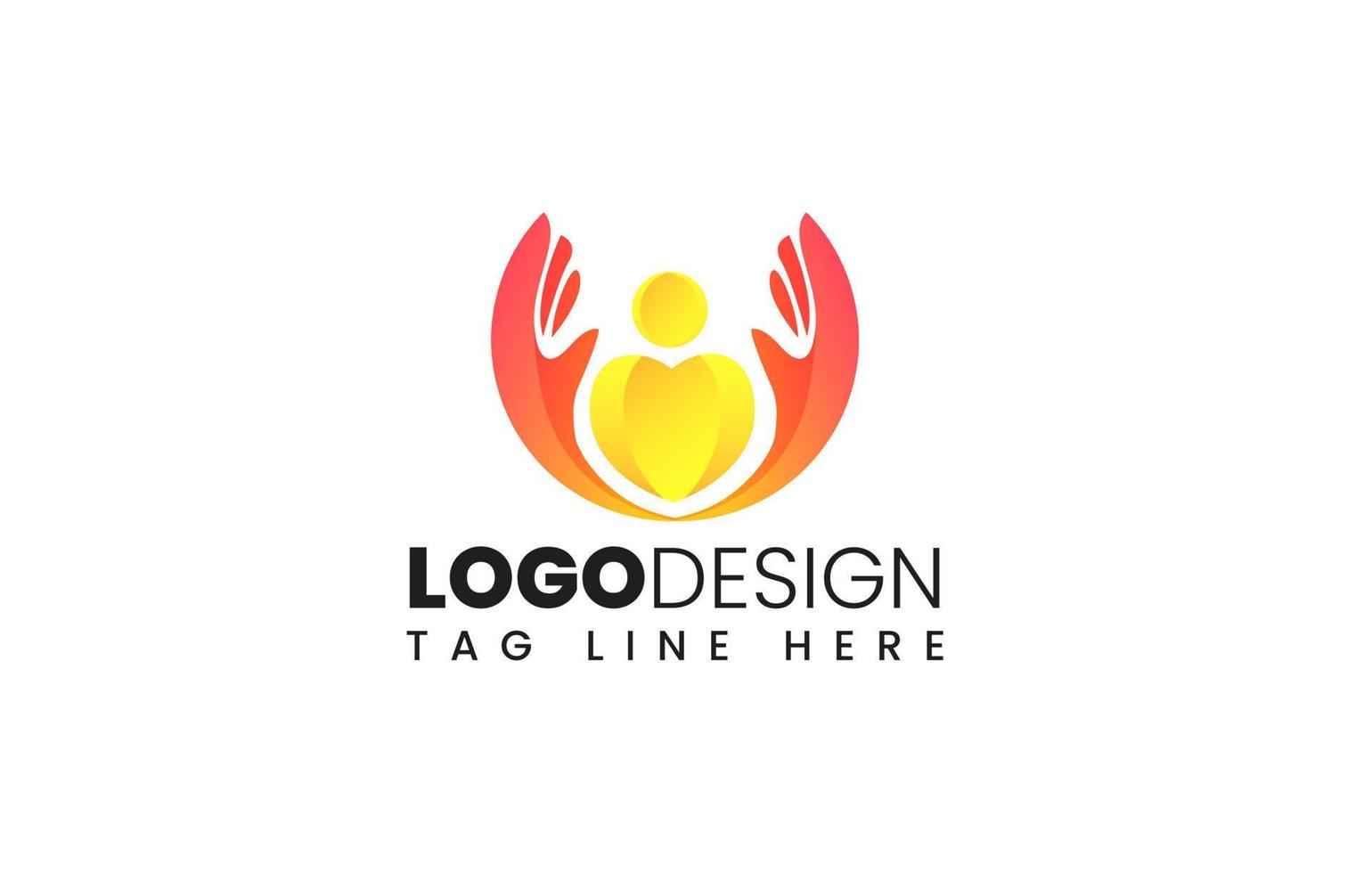 Nonprofit - NGO, Charity or Fundraising logo design template vector