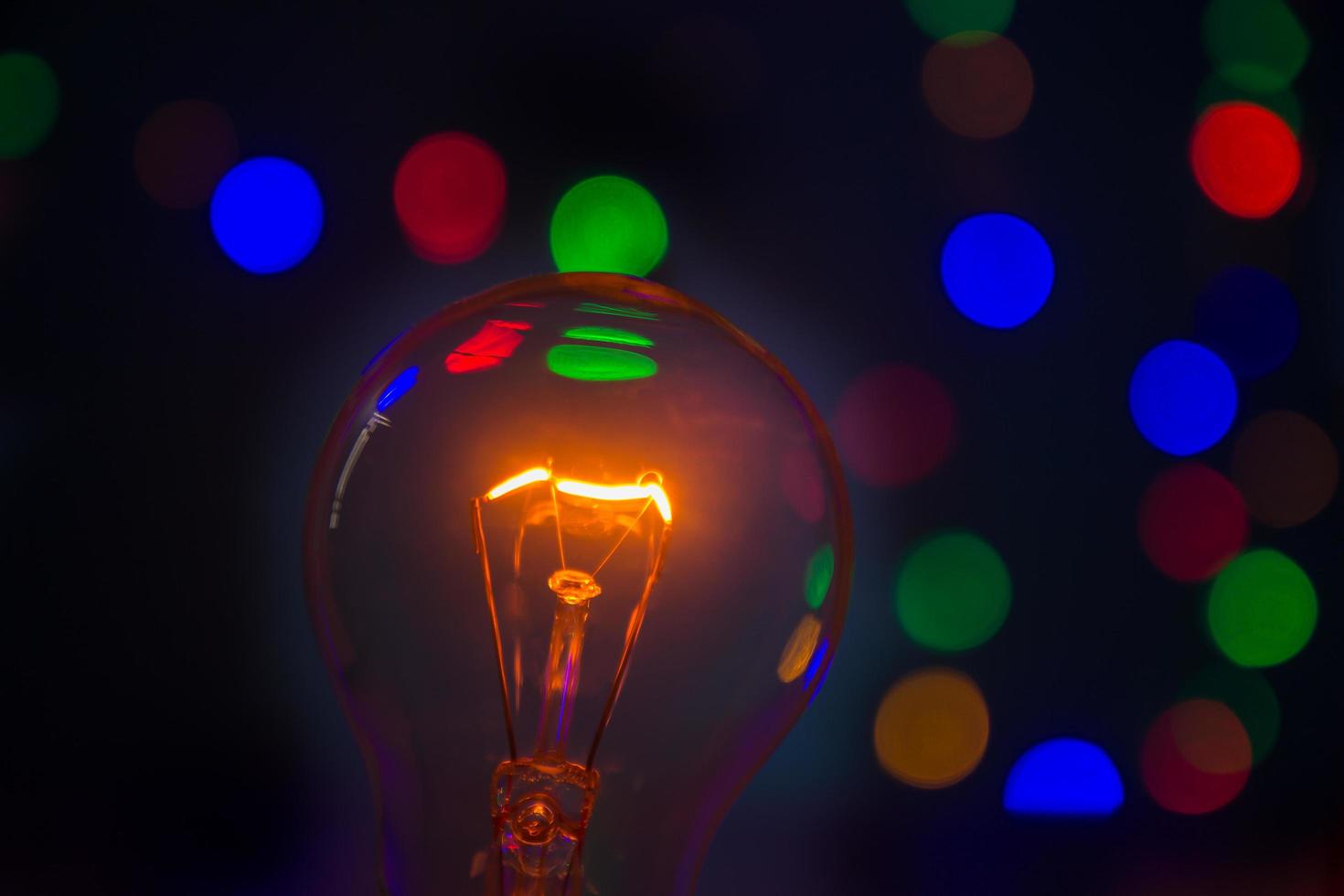 light bulb in bokeh photo