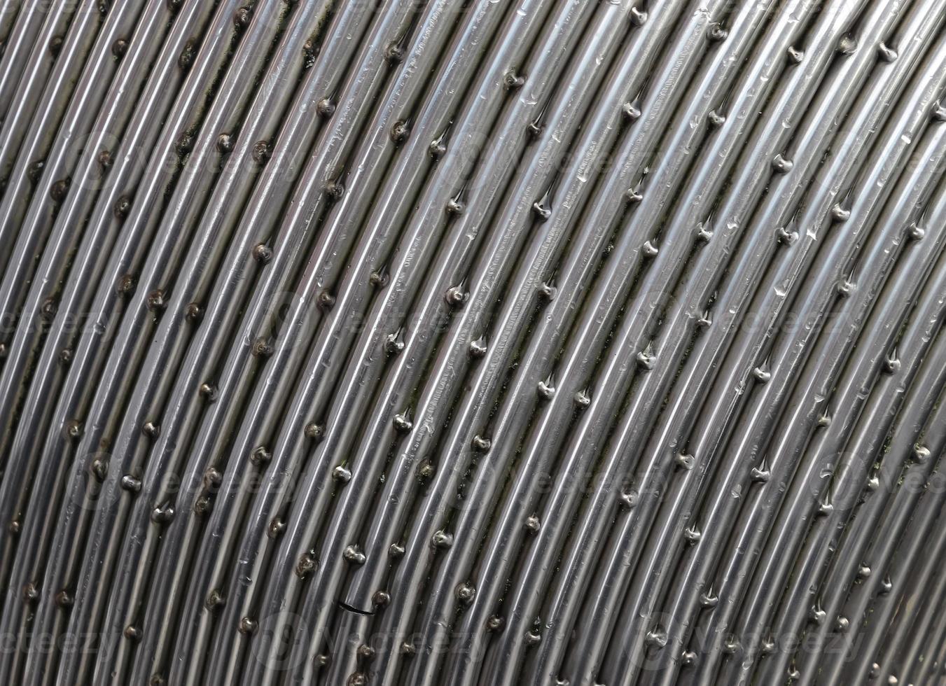 Detailed close up view on metal and steel surfaces. photo