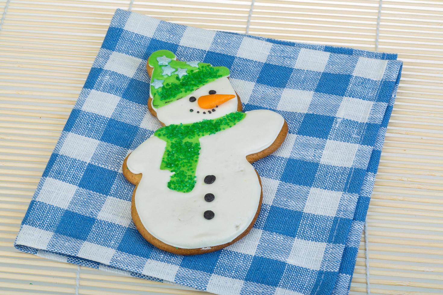 Christmas gingerbread dish view photo