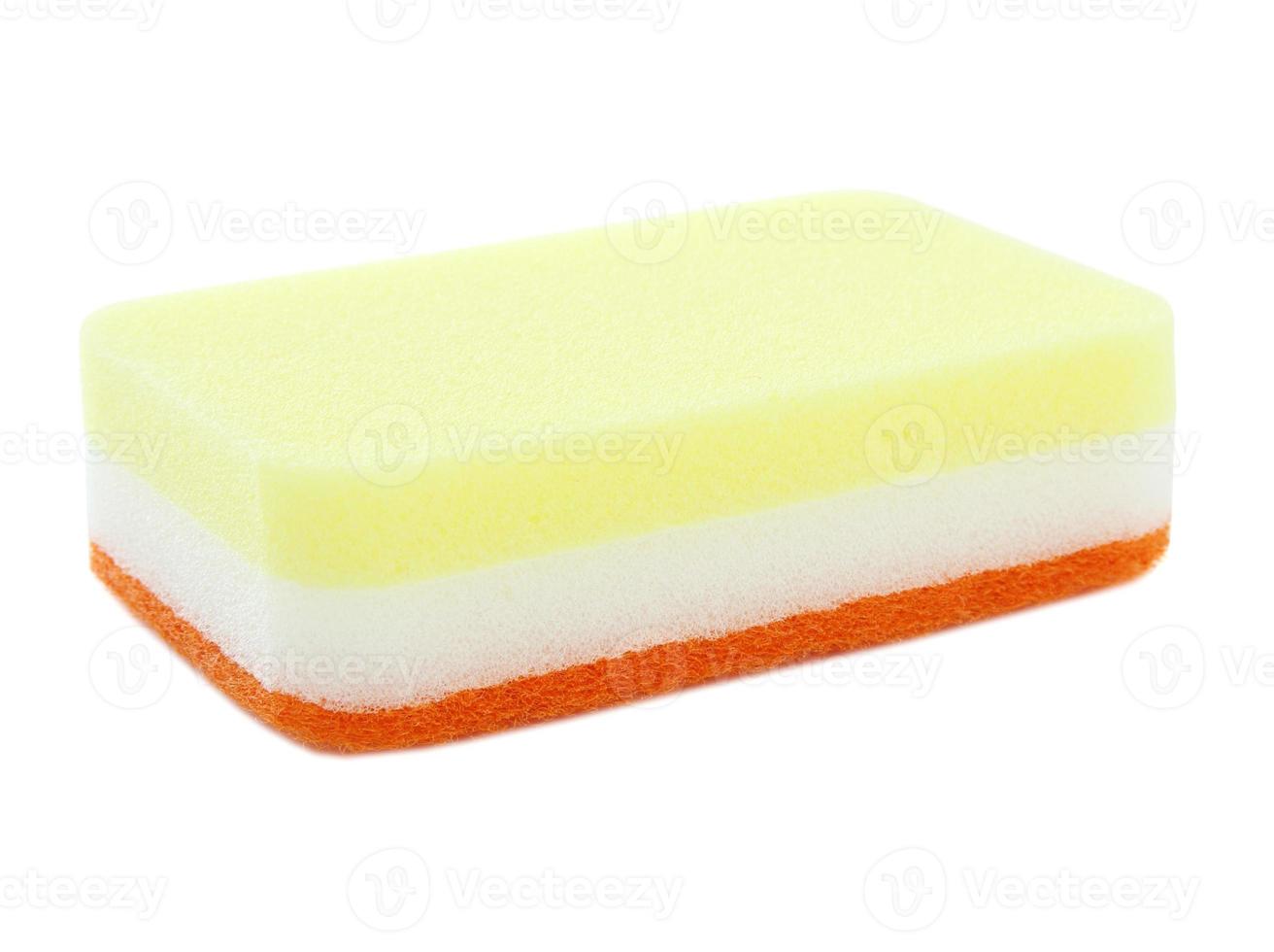 household sponge isolated on a white background photo