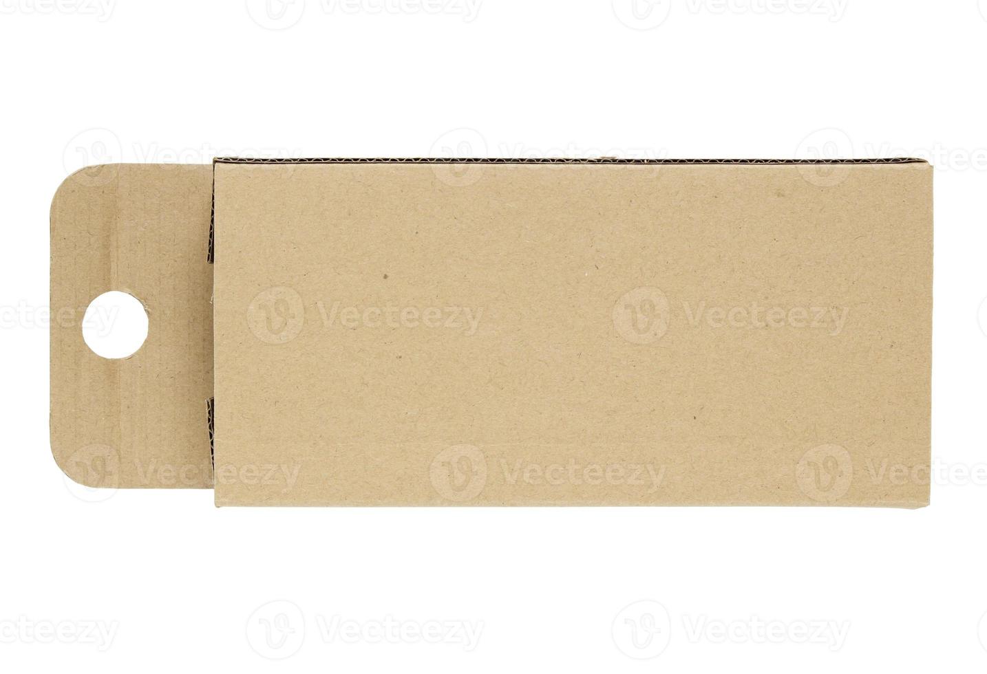 open cardboard box isolated on a white background with clipping path photo