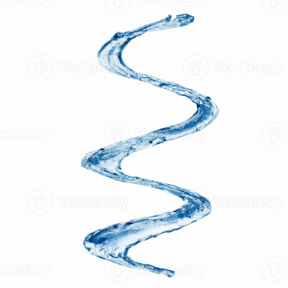 Blue water splash isolated. photo