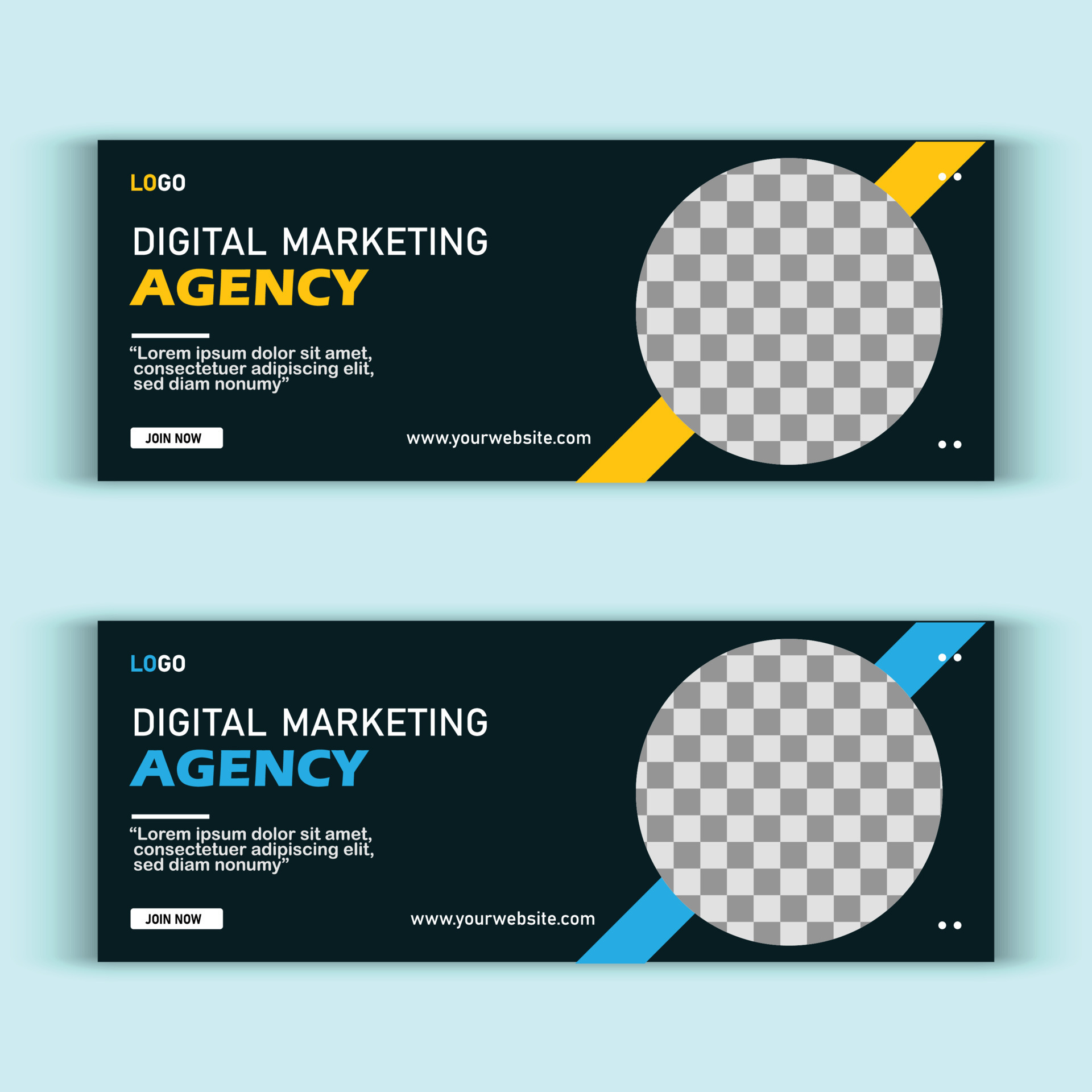 Digital marketing agency web and social media cover design 12832757 ...