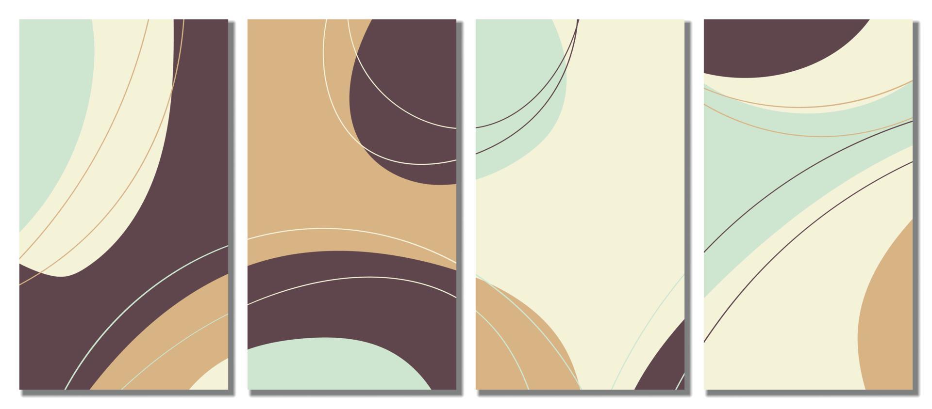 Minimalist abstract hand drawn set background. vector