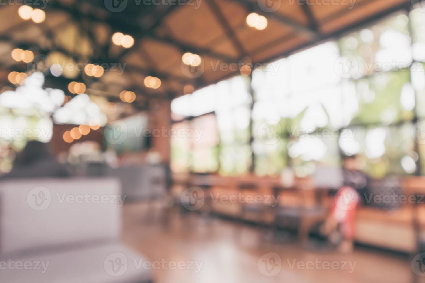 Café cafetería interior abstracto desenfoque desenfocado con fondo claro bokeh foto