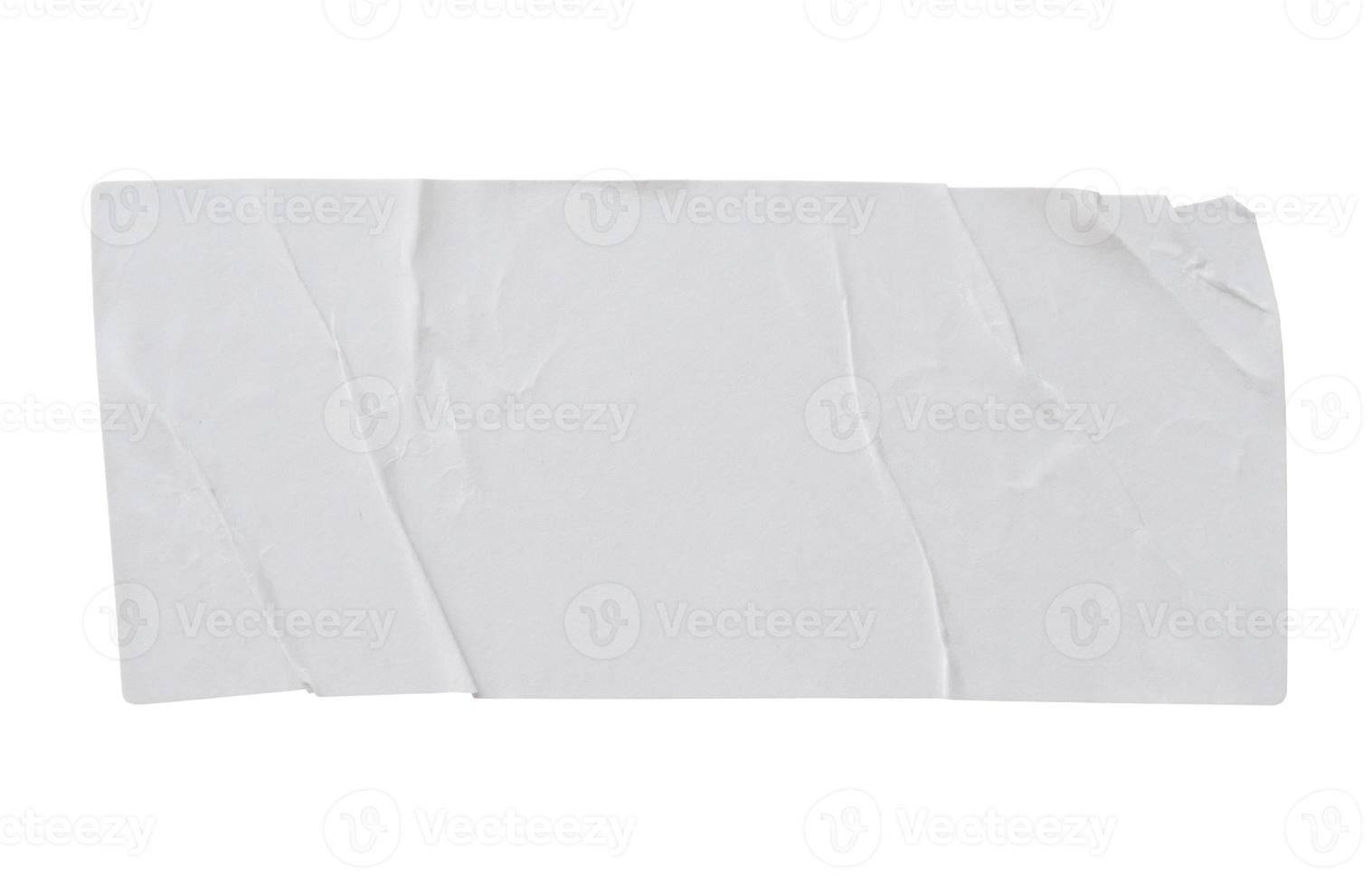 Paper sticker label isolated on white background photo