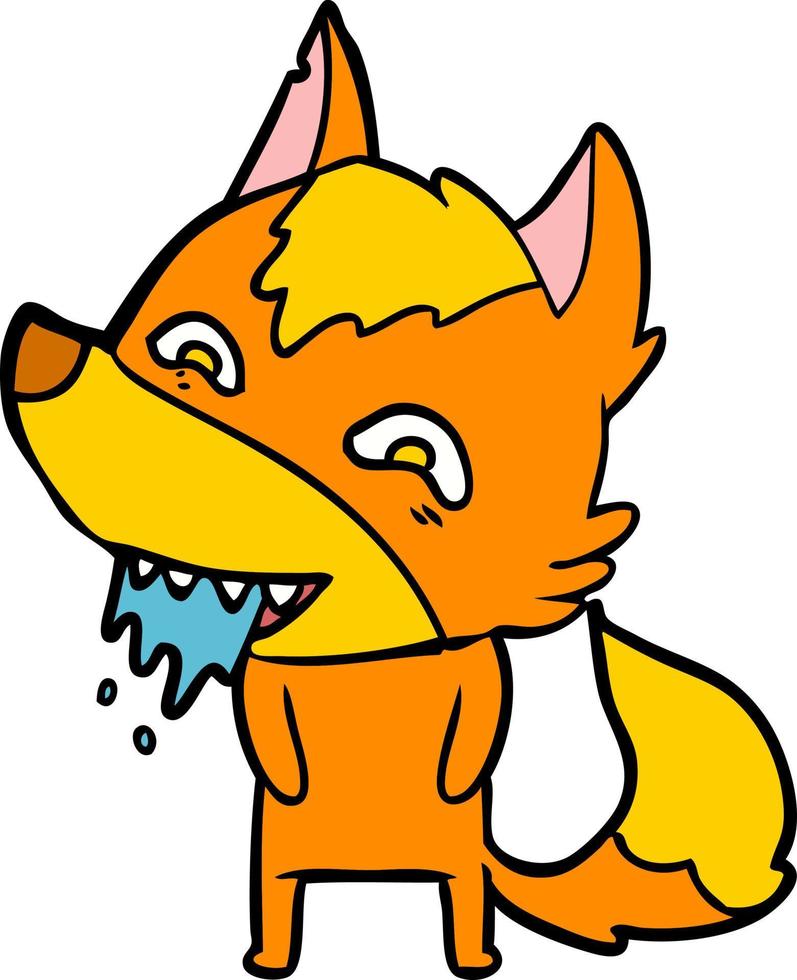 Vector fox character in cartoon style