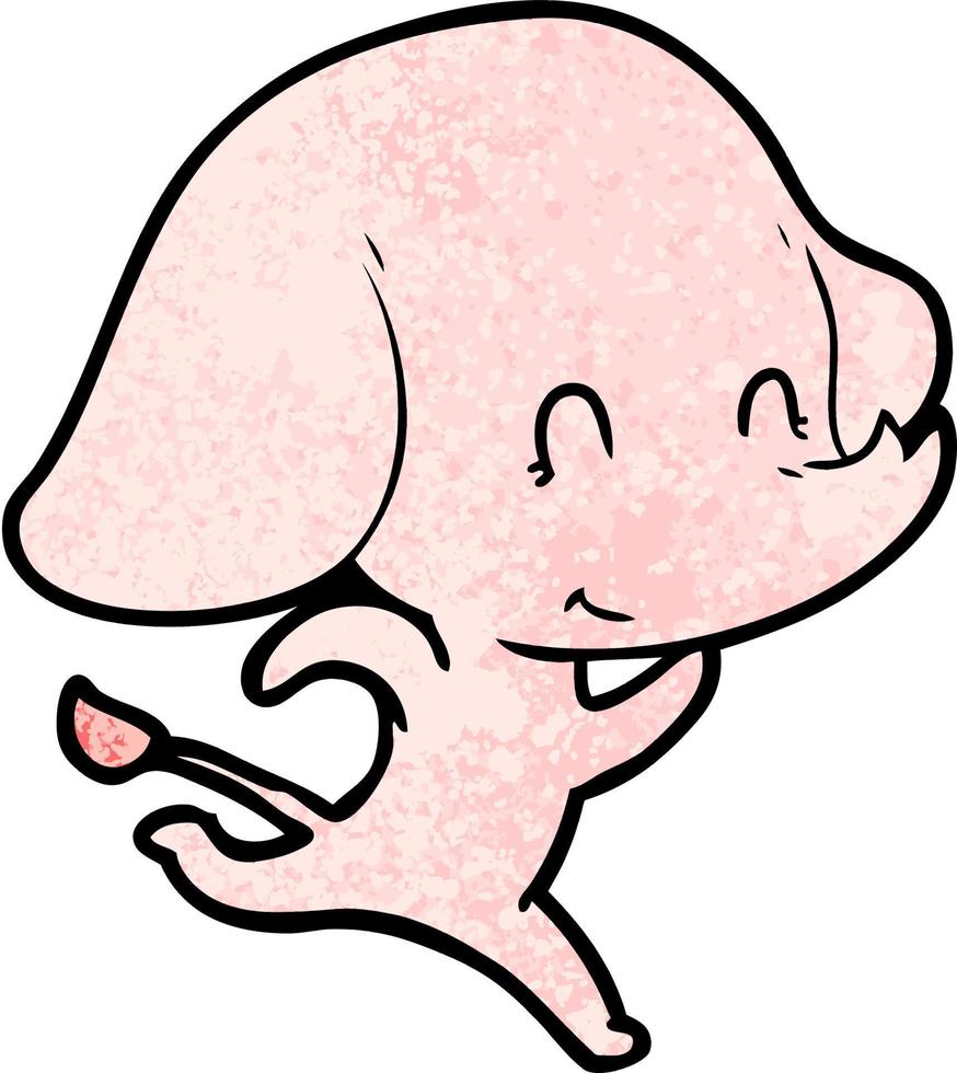 personaje de elefante vectorial en estilo de dibujos animados vector