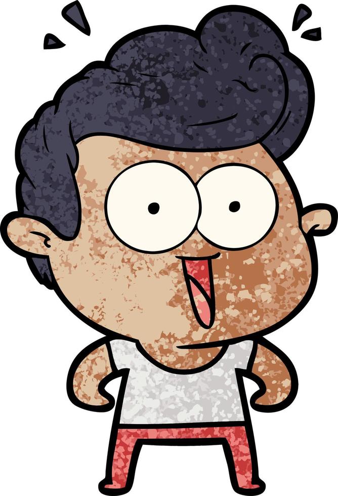 personaje de hombre vectorial en estilo de dibujos animados vector