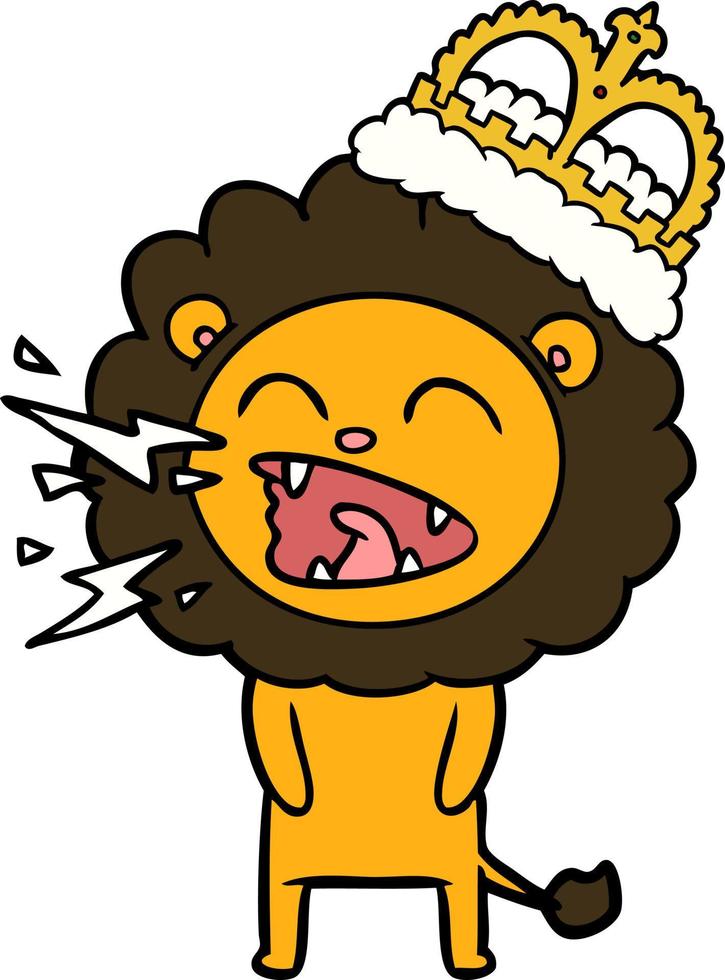 Cartoon lion character vector