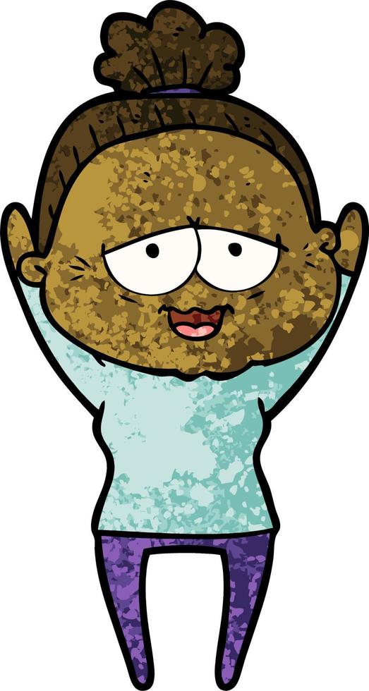 Vector woman character in cartoon style