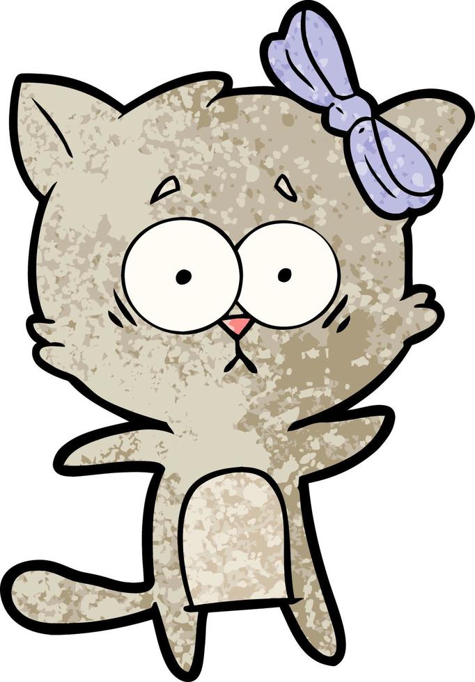 Vector cat character in cartoon style