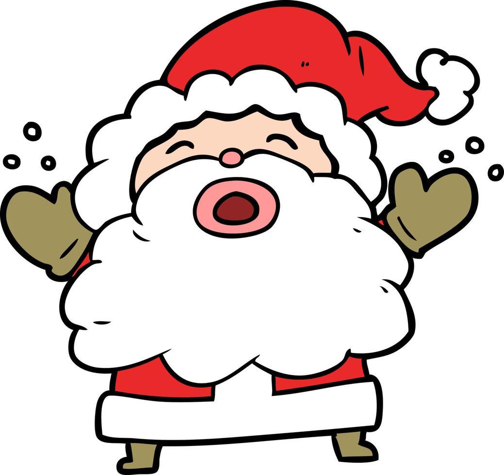 vector personaje de santa claus en estilo de dibujos animados