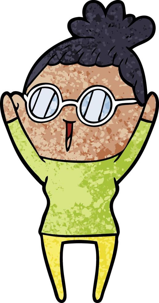 Cartoon woman character vector