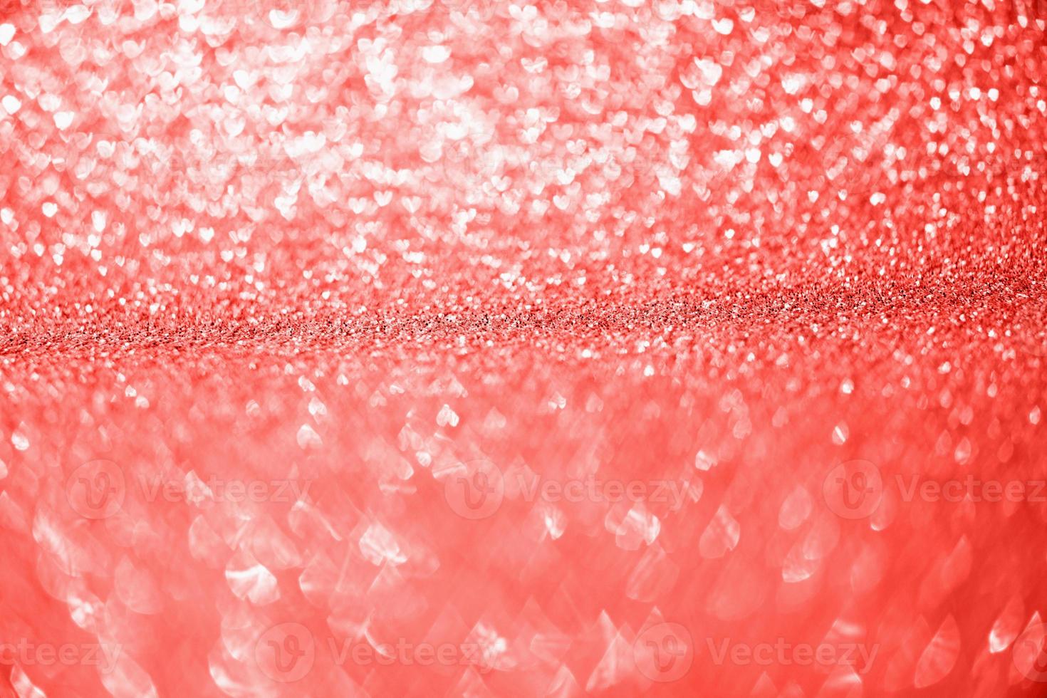 Abstract red glitter sparkle with heart bokeh light for Valentines background photo