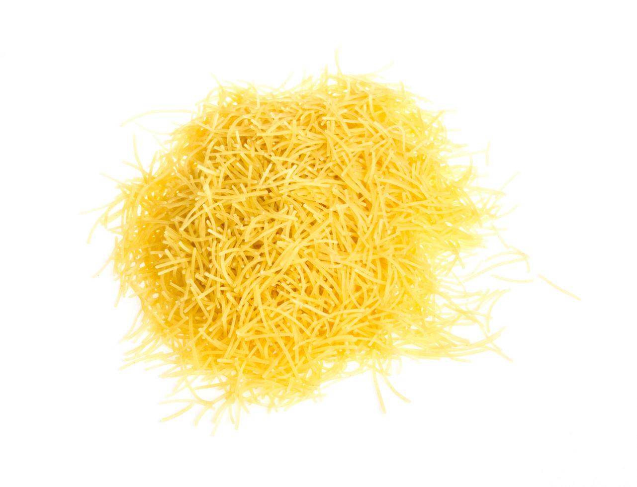 Noodles on white photo