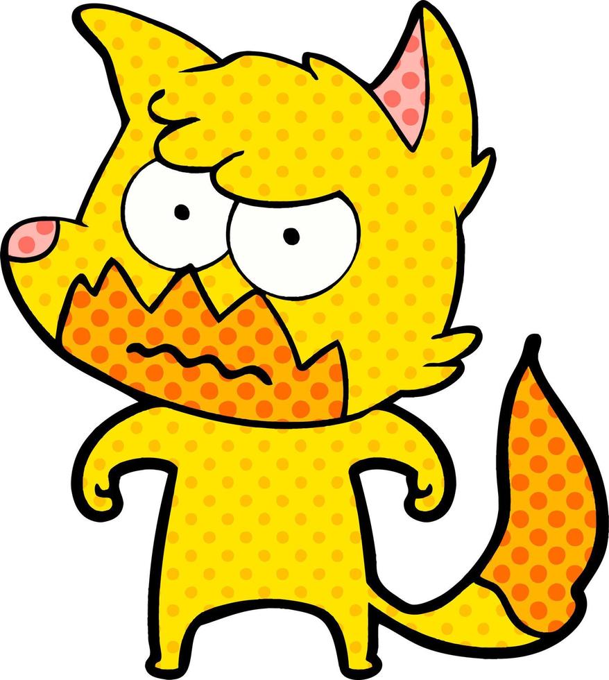 Vector fox character in cartoon style