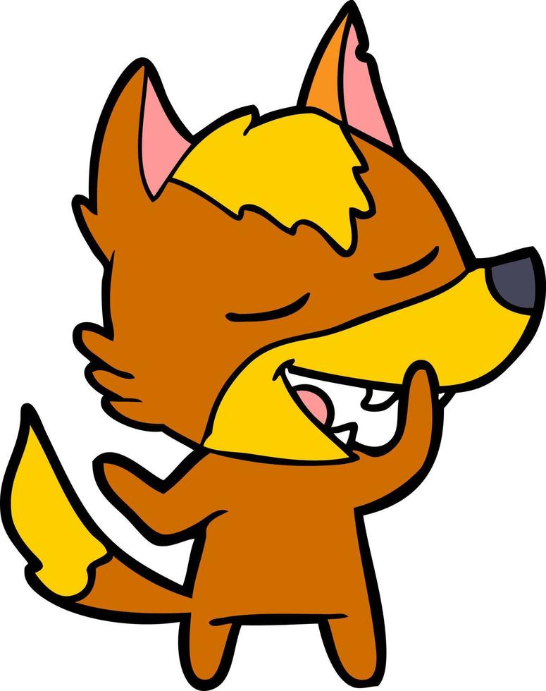 Vector fox character in cartoon style