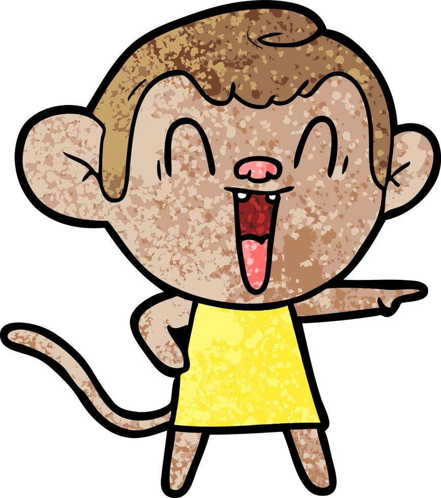 Vector monkey character in cartoon style