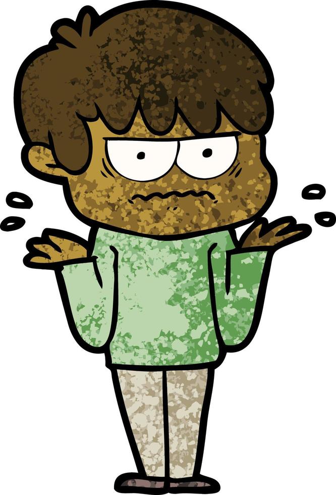 Vector man character in cartoon style