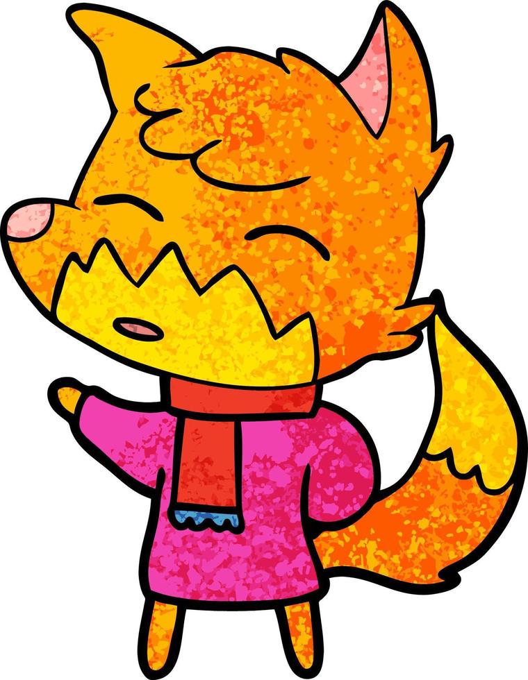Vector fox character in cartoon style