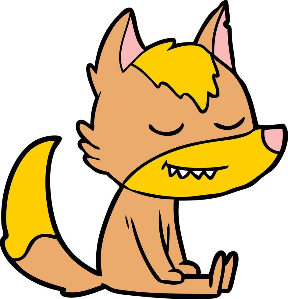 Vector fox character in cartoon style