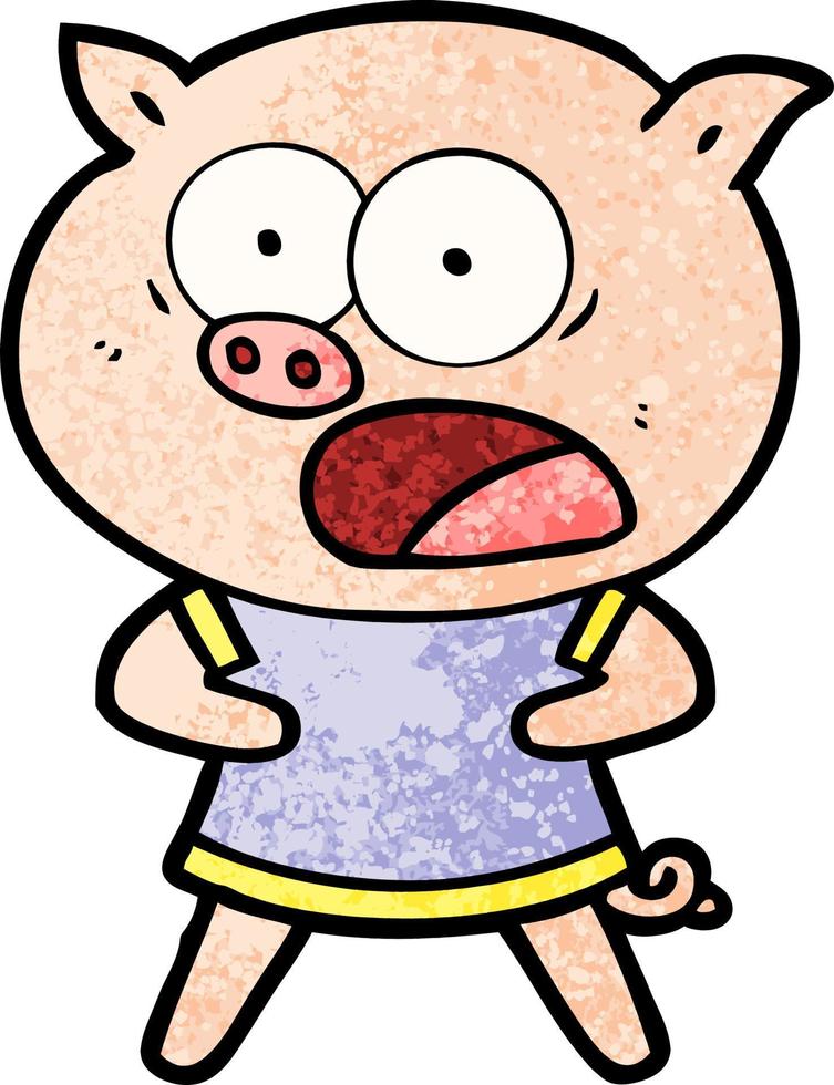 Vector pig character in cartoon style