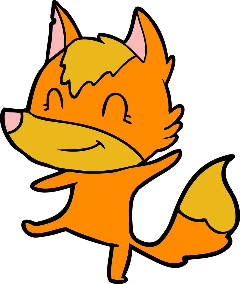 Vector fox character in cartoon style