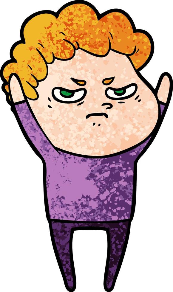 Vector man character in cartoon style