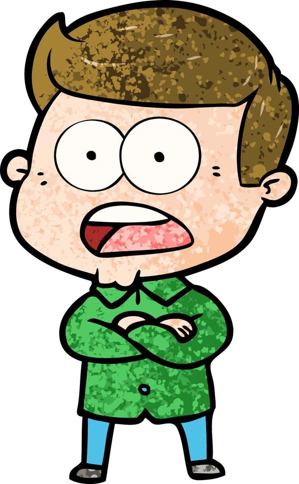 Vector man character in cartoon style