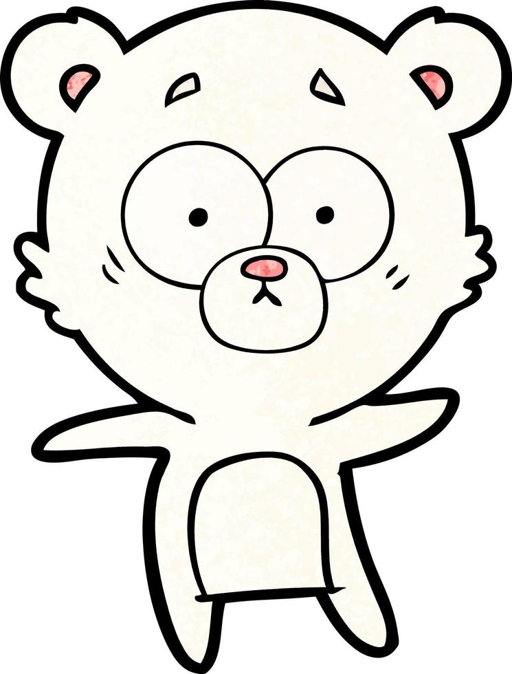 personaje de oso polar vectorial en estilo de dibujos animados vector