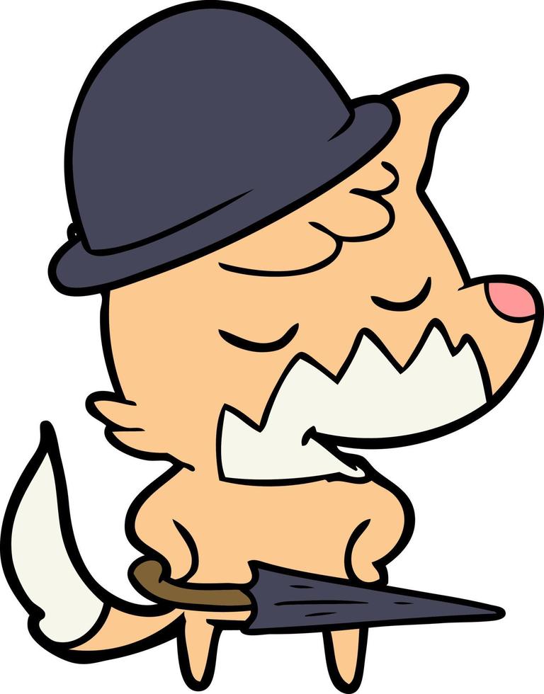 Vector fox character in cartoon style