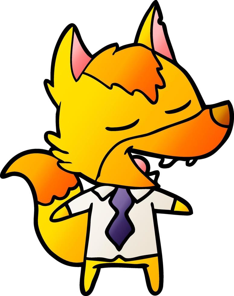 Vector fox character in cartoon style