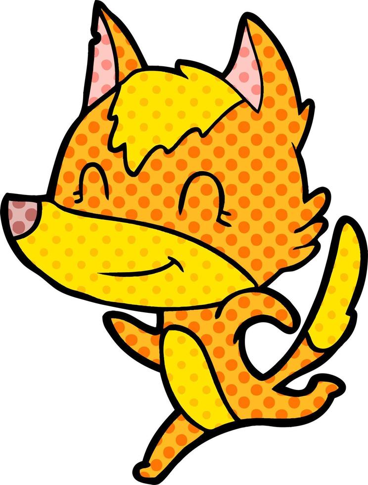 Vector fox character in cartoon style