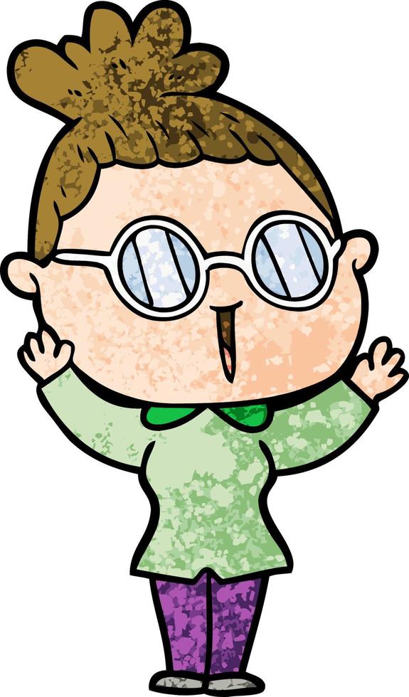 Cartoon woman character vector