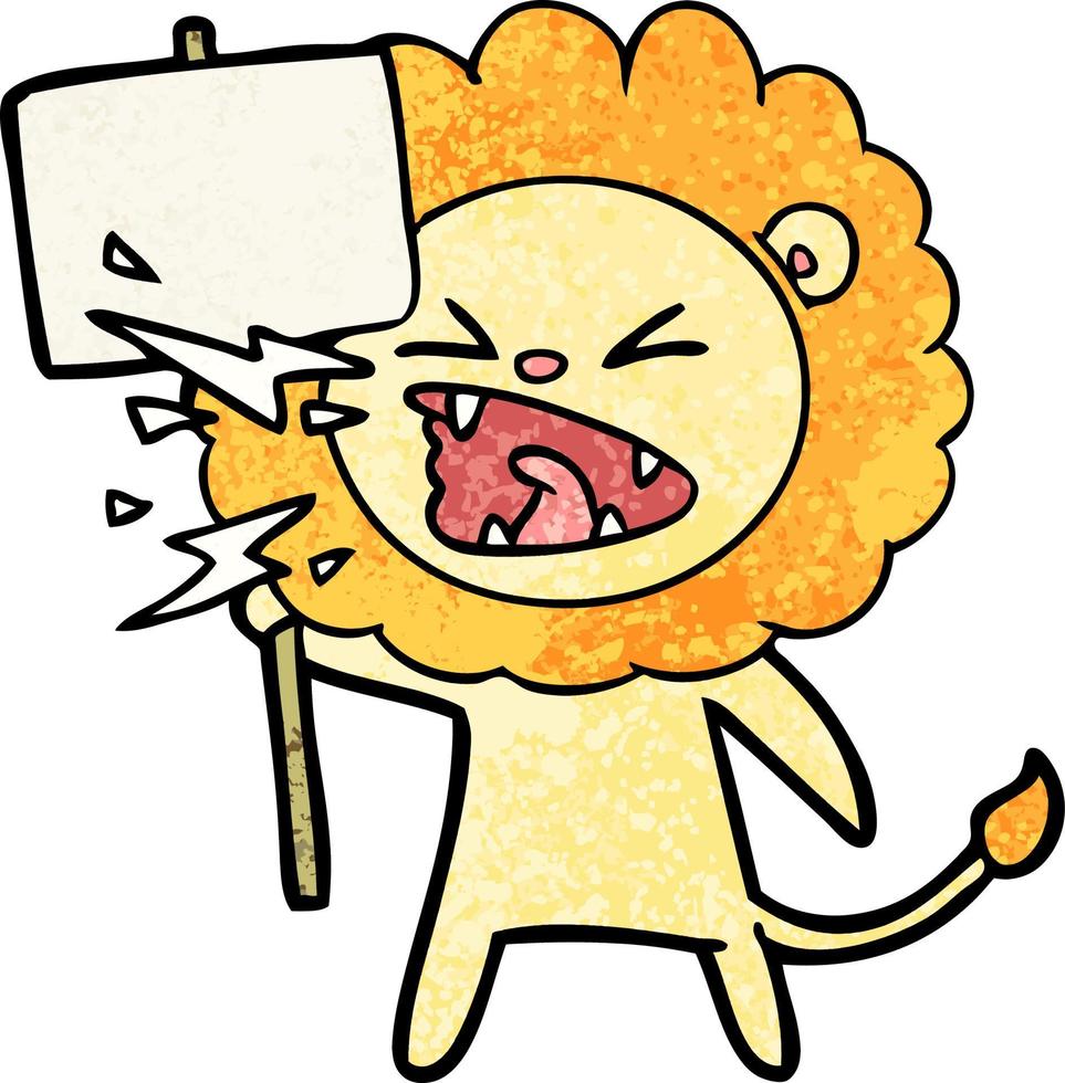 Cartoon lion character vector