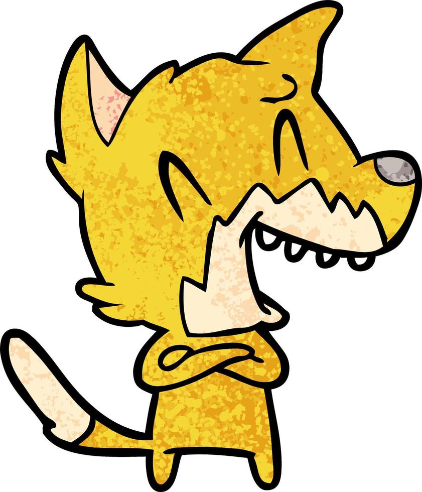 Vector fox character in cartoon style